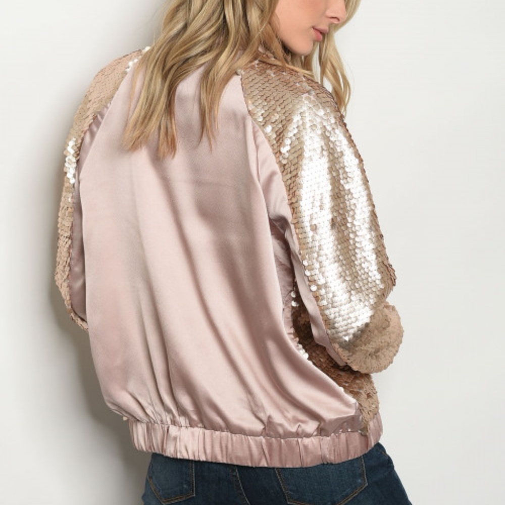 SEQUINS BOMBER JACKET - Picture 3 of 3